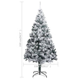 Kunstkerstboom Met Verlichting En Sneeuw 240 Cm Groen