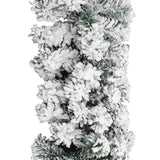 Kerstslinger Met Led's En Sneeuw Pvc Groen