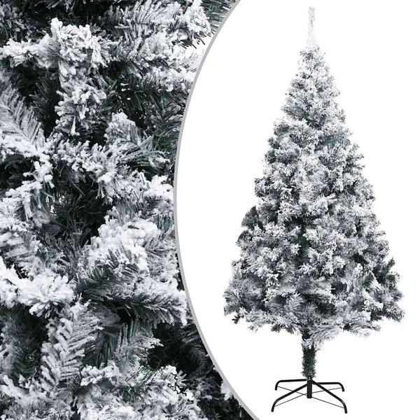 Kunstkerstboom Met Led's, Kerstballen En Sneeuw 300 Cm Groen