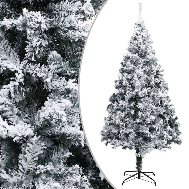 Kunstkerstboom Met Led's, Kerstballen En Sneeuw 300 Cm Groen