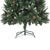 Kunstkerstboom Met Verlichting En Kerstballen 210 Cm Wit En Goud