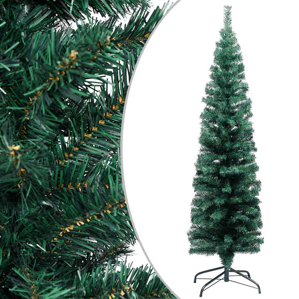 Kunstkerstboom Met Verlichting En Kerstballen Smal