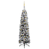 Kunstkerstboom Met Verlichting En Kerstballen Smal 240 Cm Groen