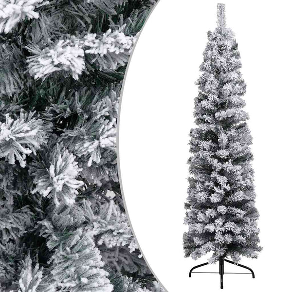 Kunstkerstboom Met Verlichting En Kerstballen Smal 240 Cm Groen