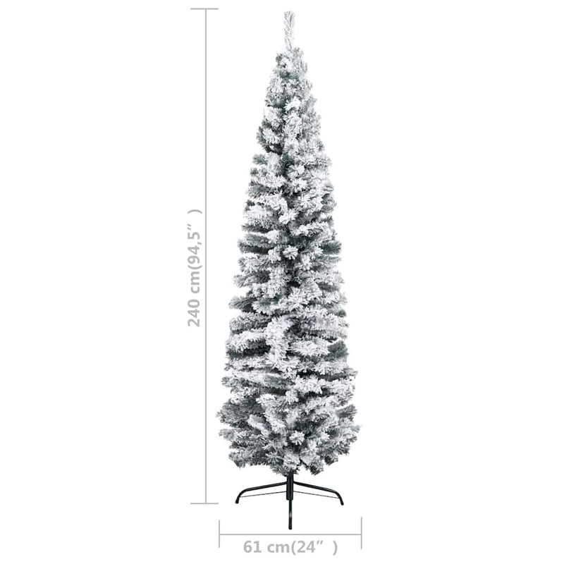 Kunstkerstboom Met Verlichting En Kerstballen Smal 240 Cm Groen