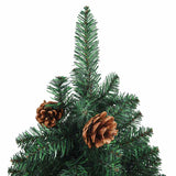 Kunstkerstboom Met Verlichting En Kerstballen Smal 210 Cm Groen