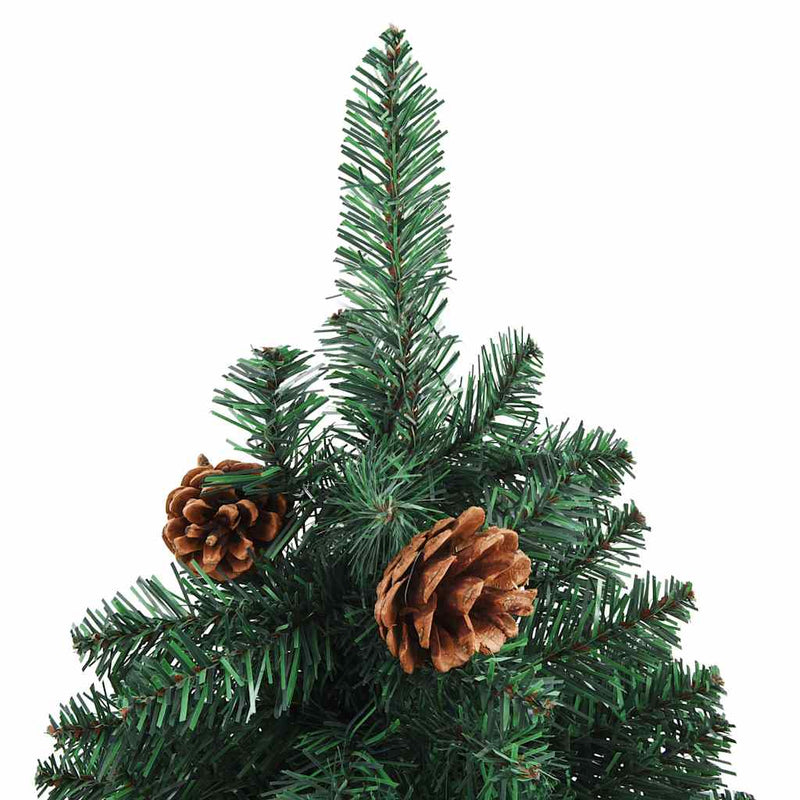 Kunstkerstboom Met Verlichting En Kerstballen Smal 210 Cm Groen