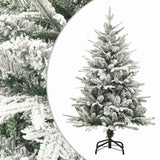 Kunstkerstboom Met Led's, Kerstballen En Sneeuw 120 Cm Pvc Pe