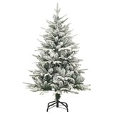 Kunstkerstboom Met Led's, Kerstballen En Sneeuw 120 Cm Pvc Pe