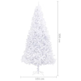 Kunstkerstboom Met Verlichting En Kerstballen 300 Cm Wit