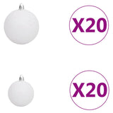 Kunstkerstboom Met Verlichting En Kerstballen 400 Cm Wit
