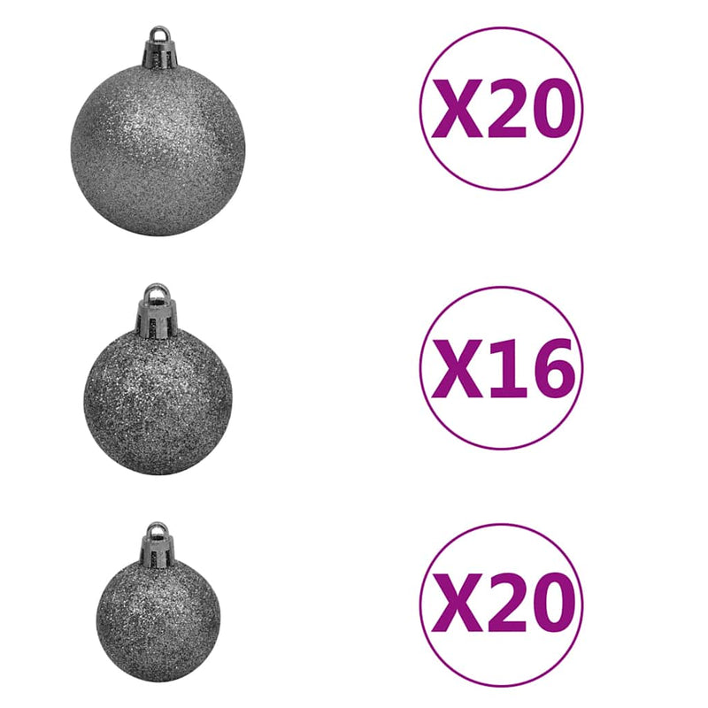 Kunstkerstboom Met Verlichting En Kerstballen 400 Cm Wit