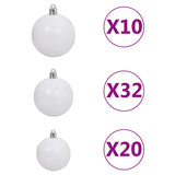 Kunstkerstboom Met Verlichting En Kerstballen 400 Cm Wit