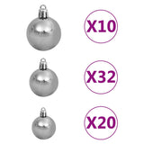Kunstkerstboom Met Verlichting En Kerstballen 400 Cm Wit