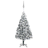 Kunstkerstboom Met Led's, Kerstballen En Sneeuw 400 Cm Groen