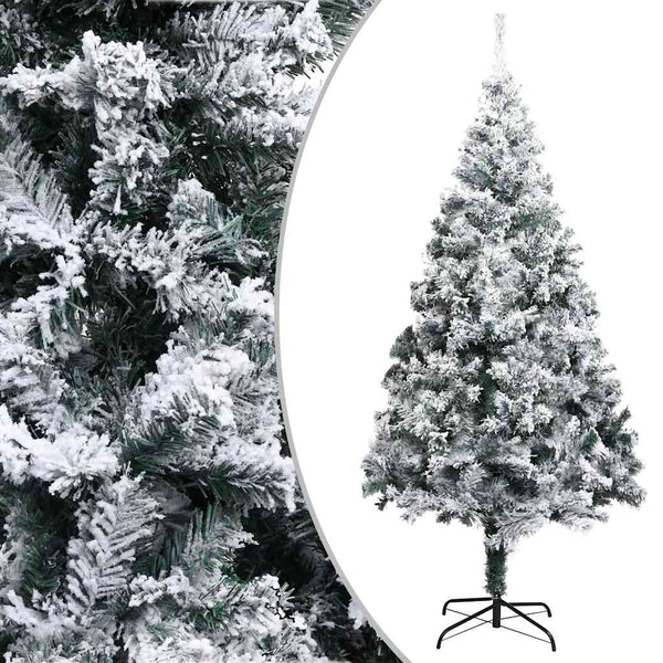 Kunstkerstboom Met Led's, Kerstballen En Sneeuw 400 Cm Groen