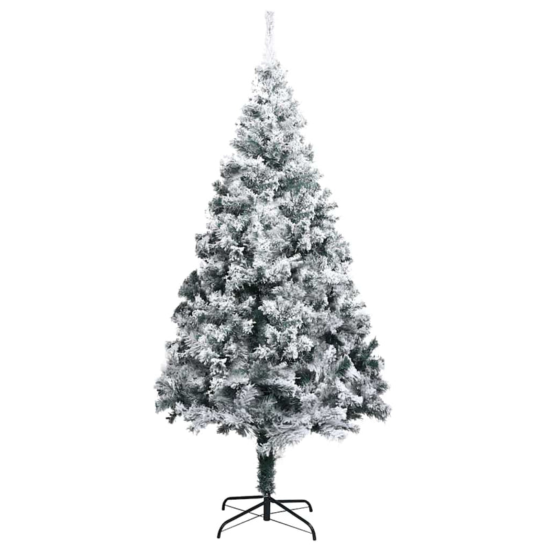 Kunstkerstboom Met Led's, Kerstballen En Sneeuw 400 Cm Groen