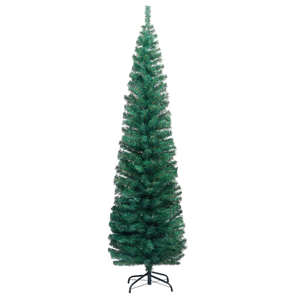 Kunstkerstboom Met Verlichting En Kerstballen Smal 180 Cm Groen