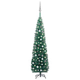 Kunstkerstboom Met Verlichting En Kerstballen Smal