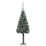 Kunstkerstboom Met Verlichting En Kerstballen Smal 210 Cm Groen