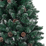 Kunstkerstboom Met Verlichting En Kerstballen Smal 210 Cm Groen
