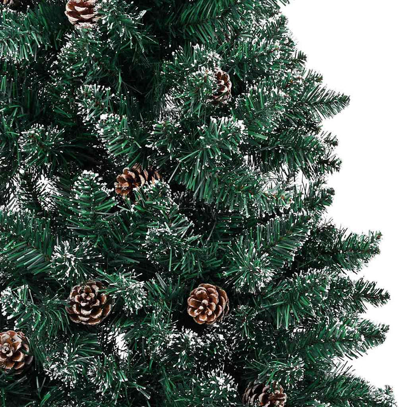 Kunstkerstboom Met Verlichting En Kerstballen Smal 210 Cm Groen