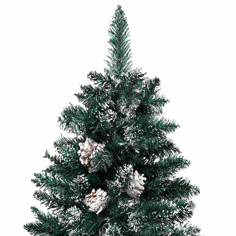 Kunstkerstboom Met Verlichting En Kerstballen Smal 210 Cm Groen