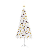 Kunstkerstboom Met Led's En Kerstballen Hoek 210 Cm Pvc