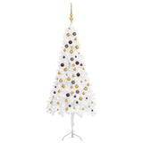Kunstkerstboom Met Led's En Kerstballen Hoek 210 Cm Pvc