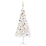Kunstkerstboom Met Led's En Kerstballen Hoek 210 Cm Pvc