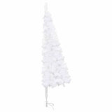 Kunstkerstboom Met Led's En Kerstballen Hoek 240 Cm Pvc Wit
