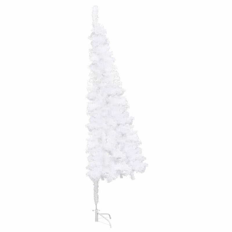 Kunstkerstboom Met Led's En Kerstballen Hoek 240 Cm Pvc Wit