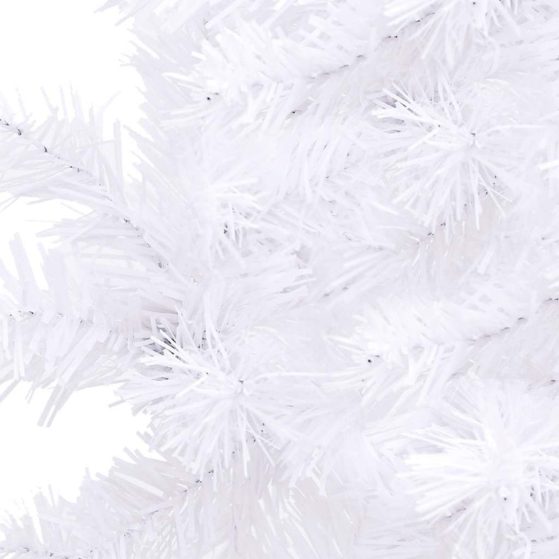 Kunstkerstboom Met Led's En Kerstballen Hoek 240 Cm Pvc Wit