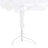 Kunstkerstboom Met Led's En Kerstballen Hoek 240 Cm Pvc Wit