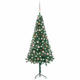 Kunstkerstboom Met Led's En Kerstballen Hoek 210 Cm Pvc