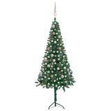 Kunstkerstboom Met Led's En Kerstballen Hoek 210 Cm Pvc