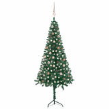 Kunstkerstboom Met Led's En Kerstballen Hoek 210 Cm Pvc