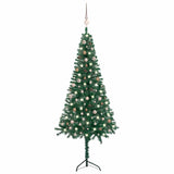 Kunstkerstboom Met Led's En Kerstballen Hoek 210 Cm Pvc
