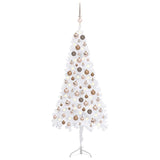 Kunstkerstboom Met Led's En Kerstballen Hoek 210 Cm Pvc