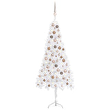 Kunstkerstboom Met Led's En Kerstballen Hoek 210 Cm Pvc