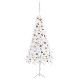 Kunstkerstboom Met Led's En Kerstballen Hoek 210 Cm Pvc