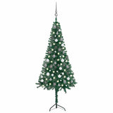 Kunstkerstboom Met Led's En Kerstballen Hoek 210 Cm Pvc