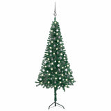 Kunstkerstboom Met Led's En Kerstballen Hoek 210 Cm Pvc
