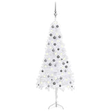 Kunstkerstboom Met Led's En Kerstballen Hoek 210 Cm Pvc