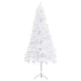Kunstkerstboom Met Led's En Kerstballen Hoek 210 Cm Pvc Wit