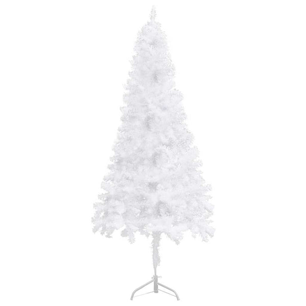 Kunstkerstboom Met Led's En Kerstballen Hoek 210 Cm Pvc Wit