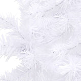 Kunstkerstboom Met Led's En Kerstballen Hoek 210 Cm Pvc Wit