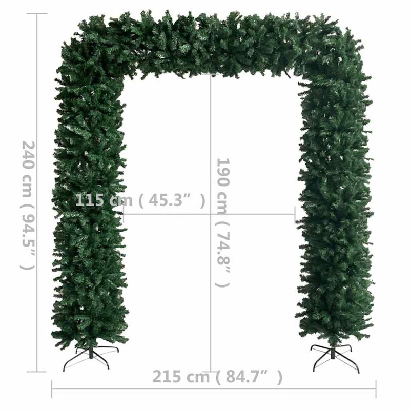 Kerstboog Met Led's 240 Cm Groen
