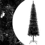Kerstboom Met Led Smal 210 Cm Zwart