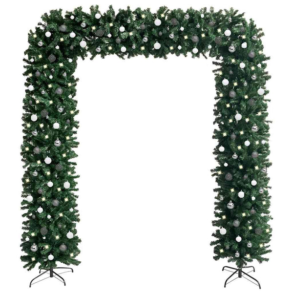 Kerstboog Met Led's En Kerstballen 240 Cm Groen